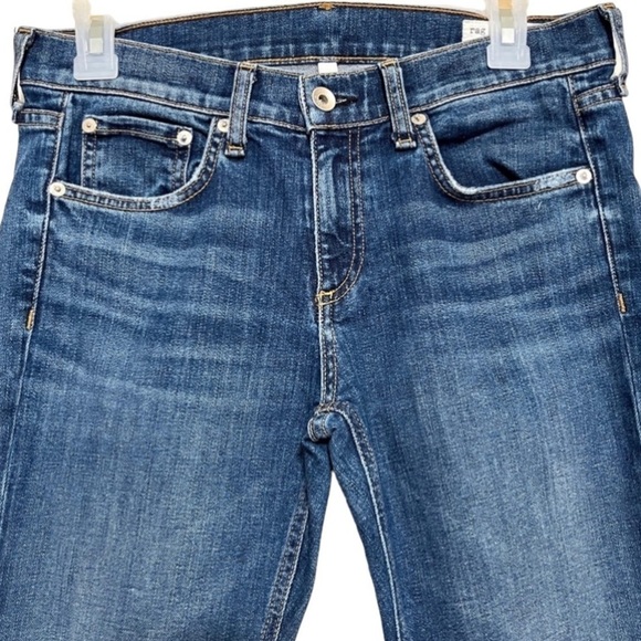 Rag & Bone Dre Skinny Boyfriend Distressed Jean with Raw Hem Size 26 - Picture 3 of 10
